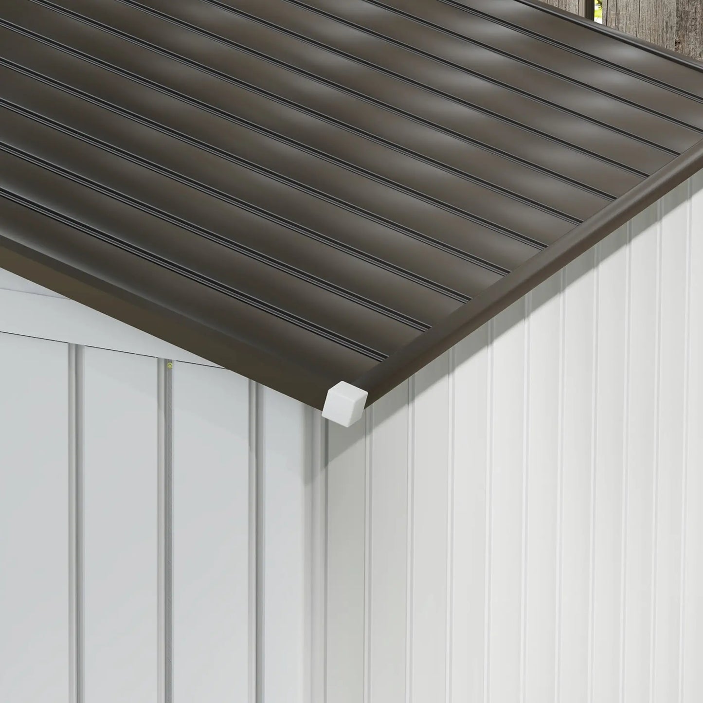 7' x 4' x 6' Garden Storage Shed, Metal Tool House, Silver Sheds at Gallery Canada