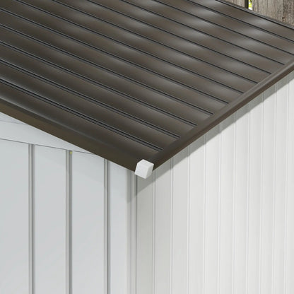 7' x 4' x 6' Garden Storage Shed, Metal Tool House, Silver Sheds at Gallery Canada