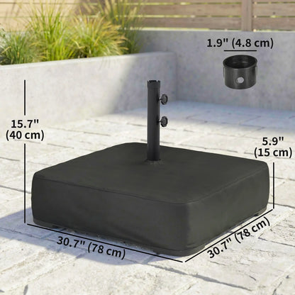 Sand Filled Parasol Base, 176 lbs, Heavy Duty Stand, Black Umbrella Bases at Gallery Canada