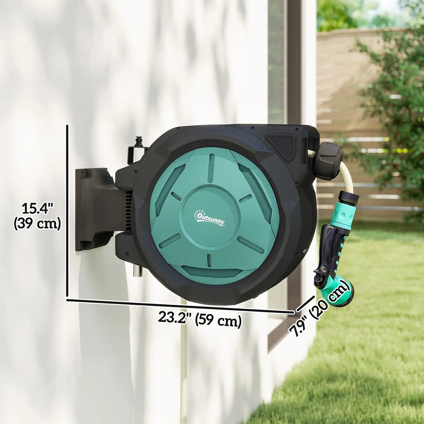 1/2 in x 65ft Wall Mounted Garden Hose Reel, Auto Rewind, Blue Garden Accessories at Gallery Canada