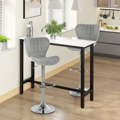 Set of 2 Adjustable Swivel Bar Stools, Counter Height, Grey Bar Stools at Gallery Canada