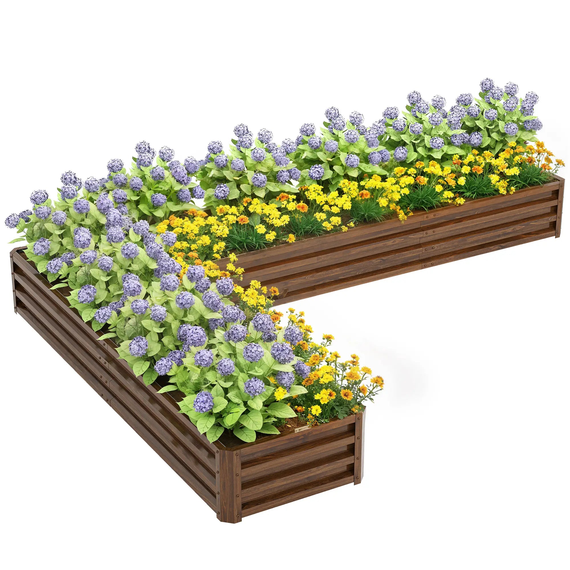 L-Shaped Raised Garden Bed, 82