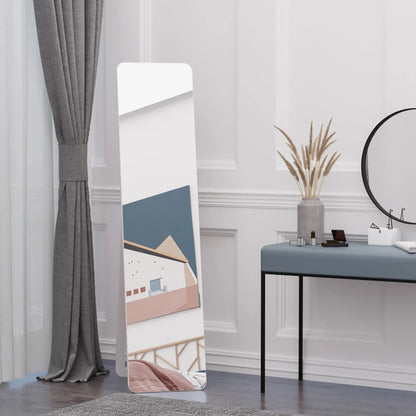 Full Length Mirror, Free Standing, Wood Frame, 15" x 61", White Full Length Mirrors at Gallery Canada