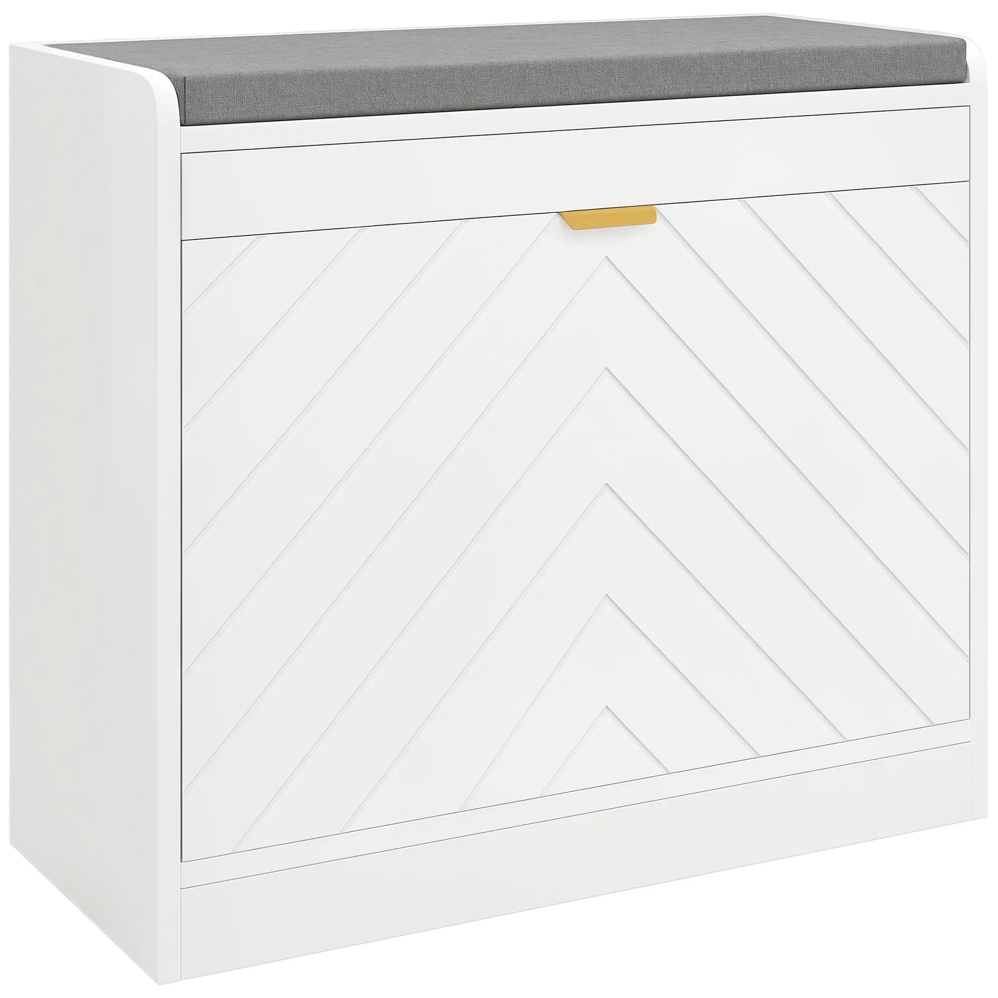 Shoe Storage Bench with Flip Drawer, Vent, Seat, Holds 5 Pairs Shoe Storage Cabinets & Racks at Gallery Canada