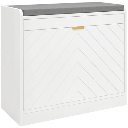 Shoe Storage Bench with Flip Drawer, Vent, Seat, Holds 5 Pairs Shoe Storage Cabinets & Racks at Gallery Canada
