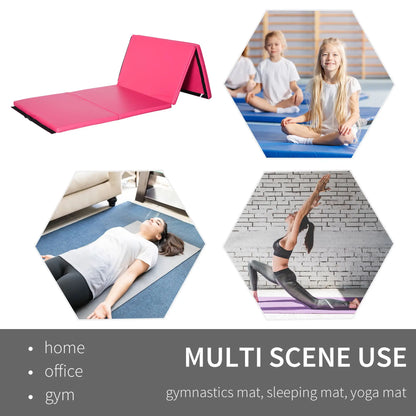 4'x10'x2'' Folding Gymnastics Mat, For Yoga MMA Martial Arts, Pink Gymnastics Mats at Gallery Canada