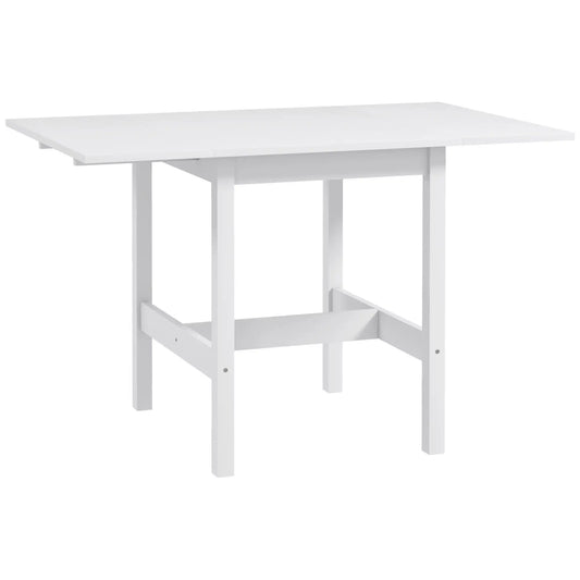 Solid Wood Kitchen Table, Farmhouse Drop Leaf, White Bar Tables & Dining Tables White at Gallery Canada
