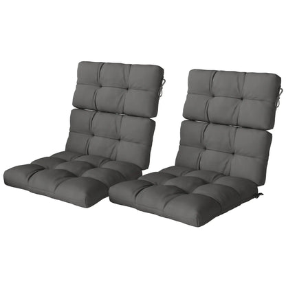 2-Piece Back Seat Cushion, Outdoor Patio Chair Set, Dark Grey Patio Chair Cushions Dark Grey at Gallery Canada