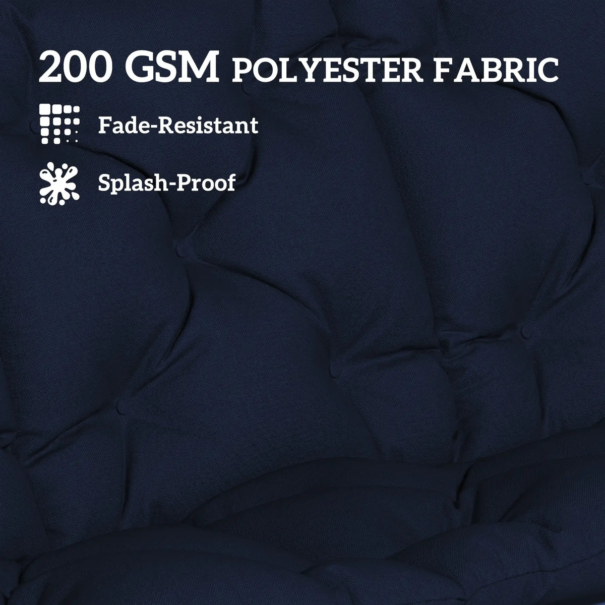 Water-Repellent Bench Cushion, 59.1" x 39.4", Navy Blue Patio Chair Cushions at Gallery Canada