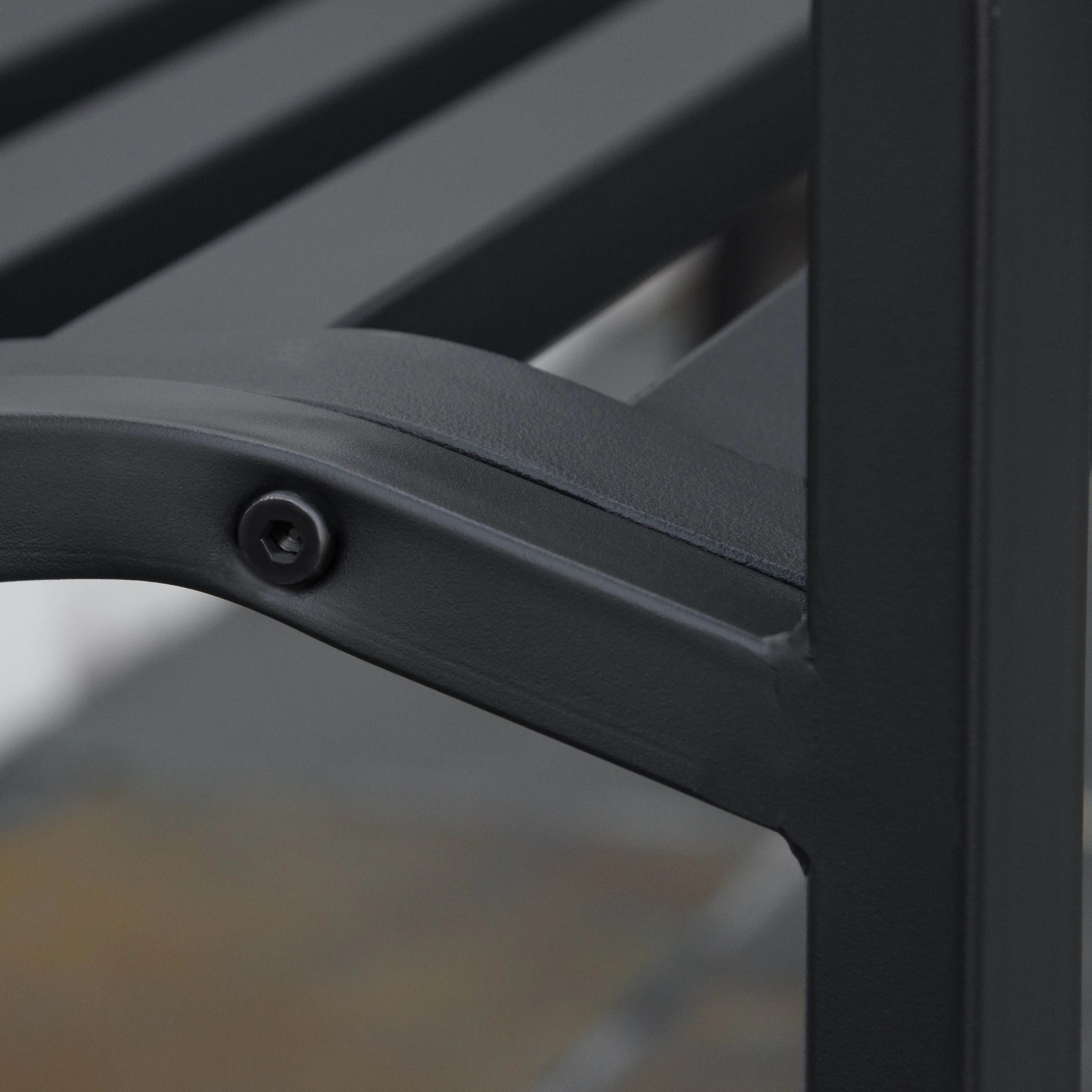 2-Seater Steel Garden Bench, Antique Outdoor Loveseat, Black Outdoor Benches at Gallery Canada