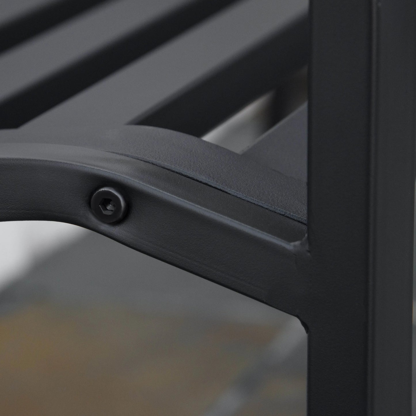 2-Seater Steel Garden Bench, Antique Outdoor Loveseat, Black Outdoor Benches at Gallery Canada