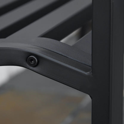 2-Seater Steel Garden Bench, Antique Outdoor Loveseat, Black Outdoor Benches at Gallery Canada