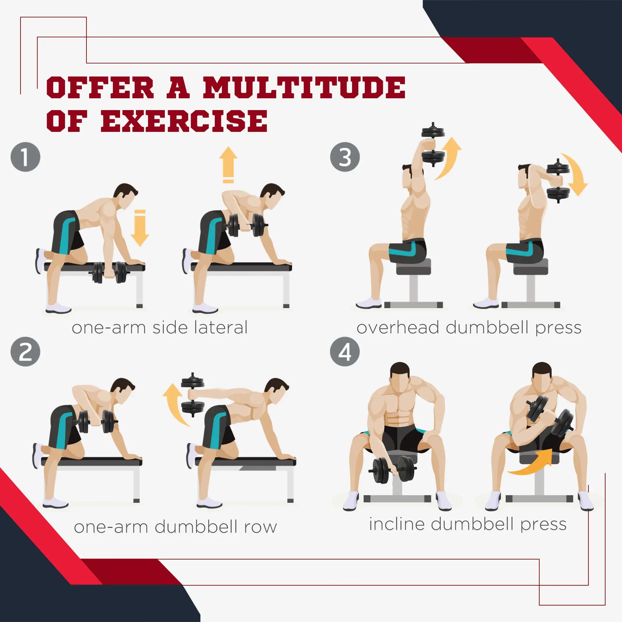 Adjustable 2 x 22lbs Dumbbell Set, Fitness Training, Black Dumbbells & Barbells at Gallery Canada