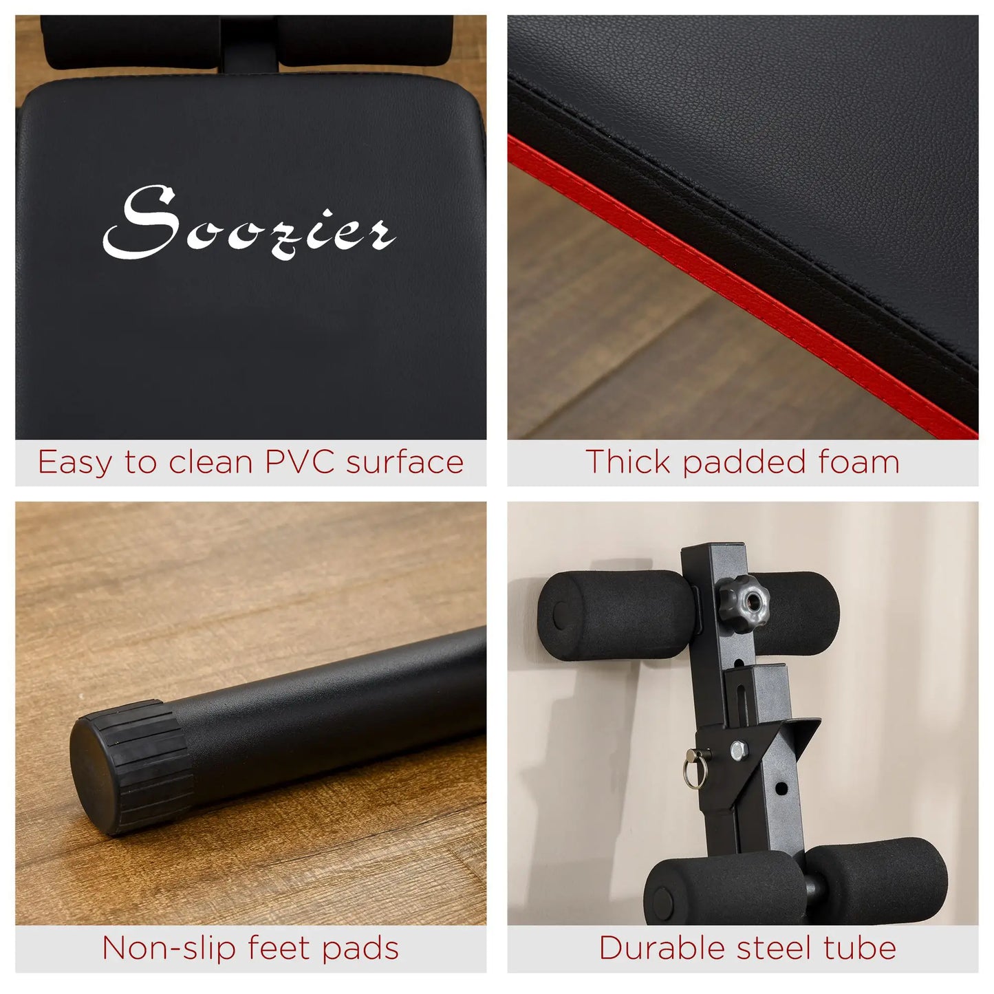 Sit Up Bench Core Workout Adjustable Thigh Support Foldable For Home Gym Exercise Black Sit Up Benches at Gallery Canada