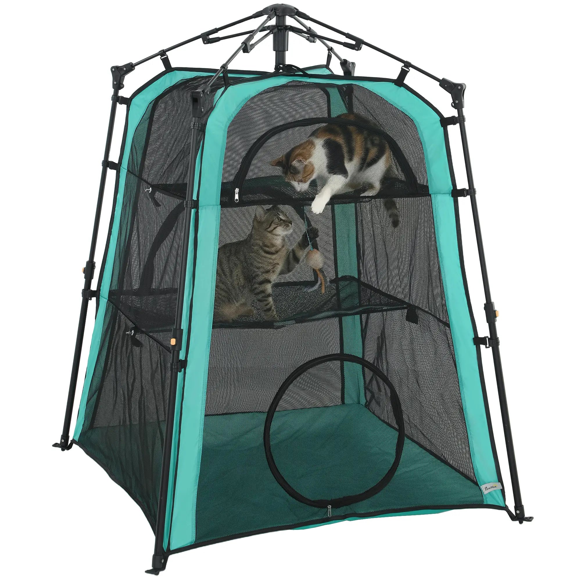 Cat Tent, 3-Tier Portable Pet Tent, Multi-Door, Carry Bag, Breathable Mesh Cat Houses at Gallery Canada