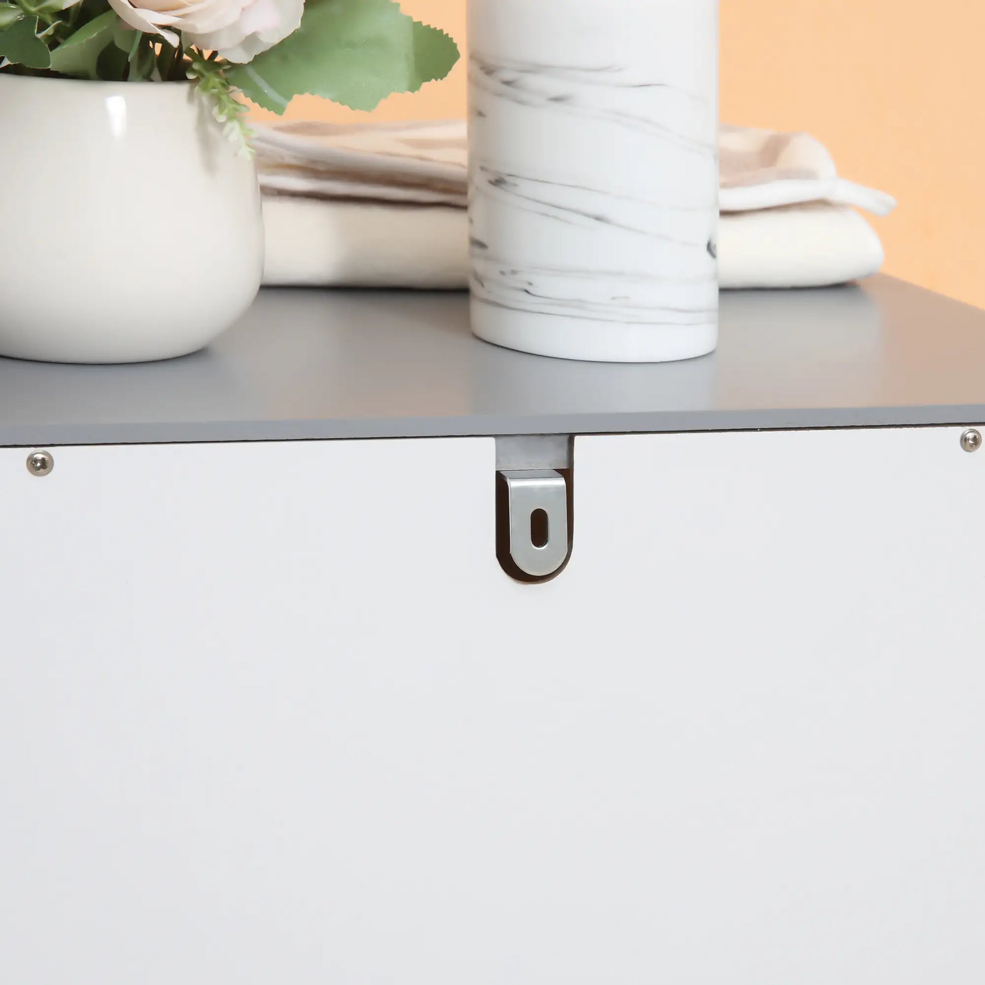 Small Bathroom Storage Cabinet, 3 Drawers, Open Shelf, White Bathroom Cabinets at Gallery Canada