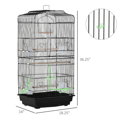 36" Bird Cage, Macaw Play House, Parrot Finch Flight Cage, Black Bird Cages at Gallery Canada