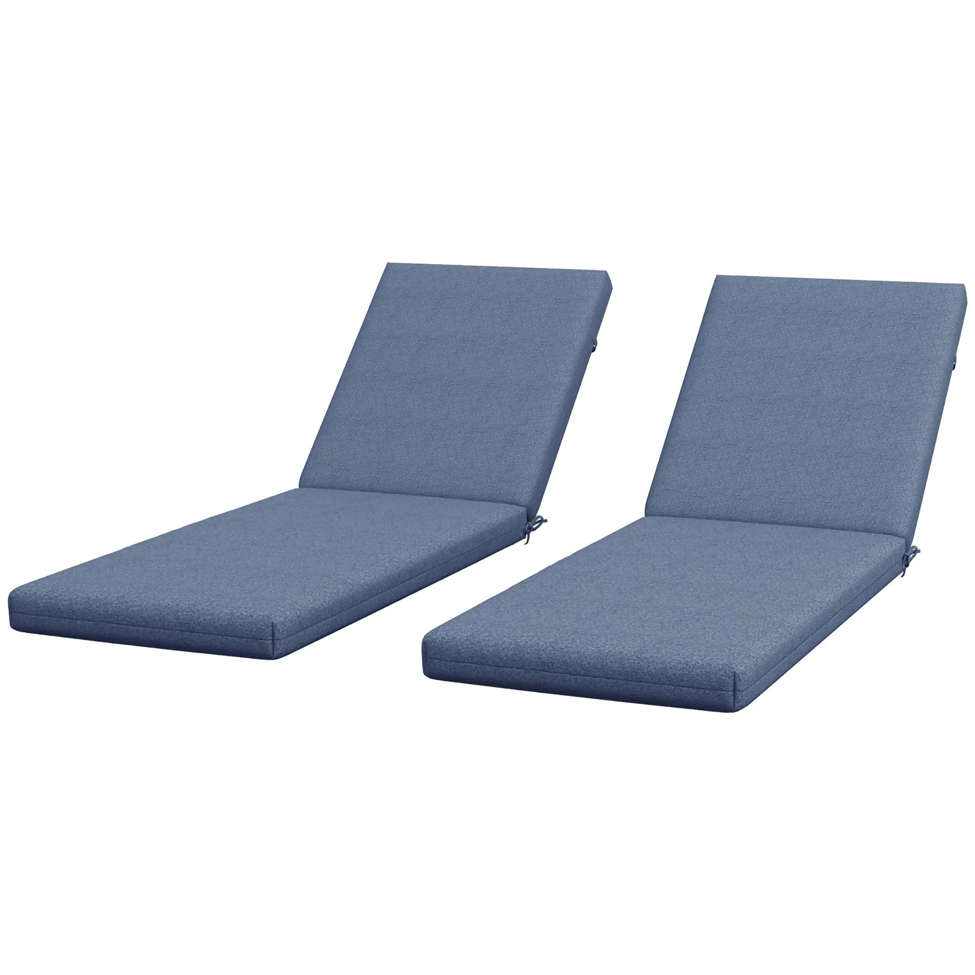 2-Piece Patio Chair Cushion Set, Indoor Outdoor, Blue Patio Chair Cushions Navy Blue at Gallery Canada