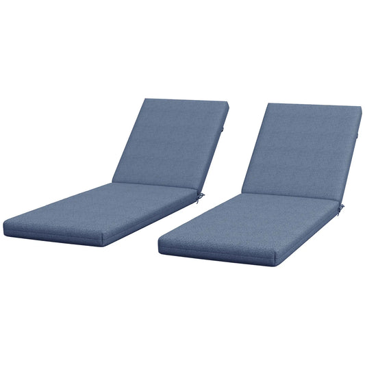 2-Piece Patio Chair Cushion Set, Indoor Outdoor, Blue Patio Chair Cushions Navy Blue at Gallery Canada
