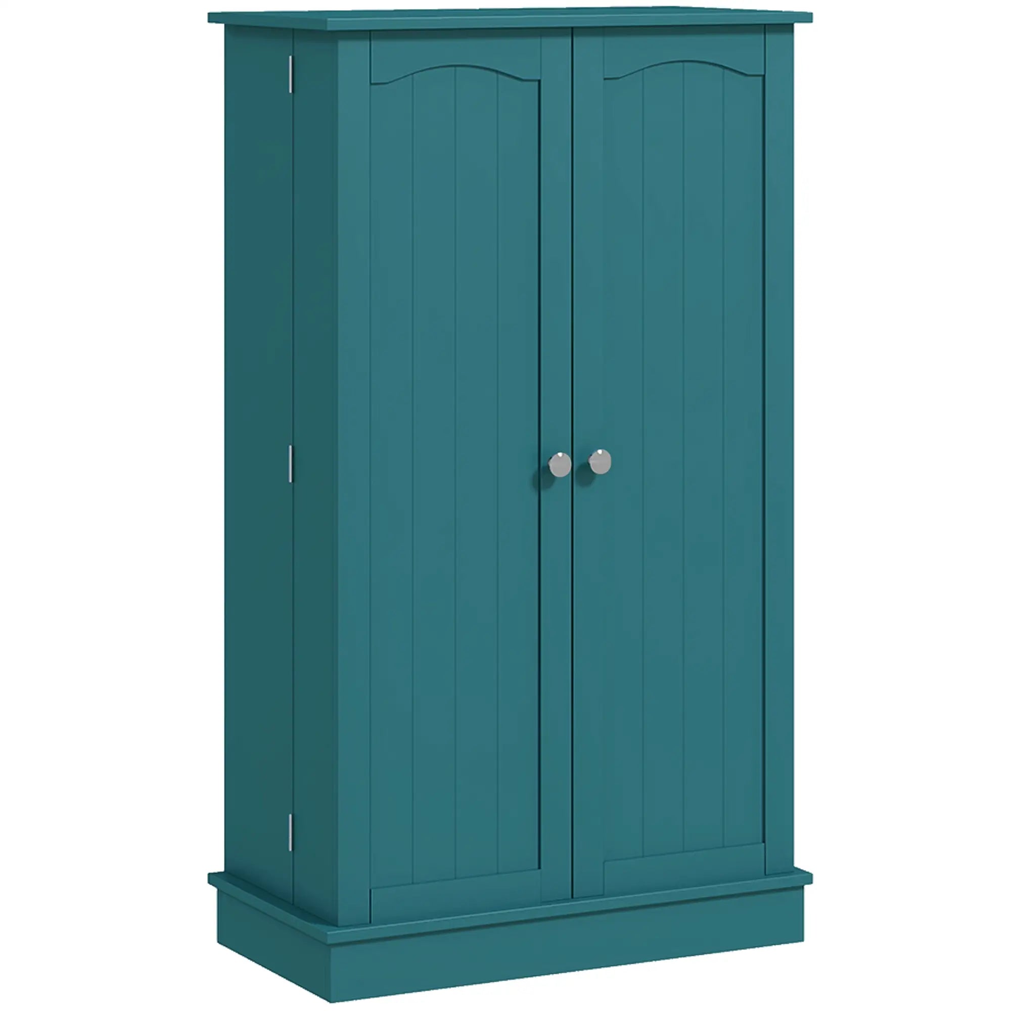 41 Storage Cabinet, 2-Door Kitchen Pantry, 5-Tier Shelving, Teal Blue Kitchen Pantry Cabinets Teal Blue at Gallery Canada