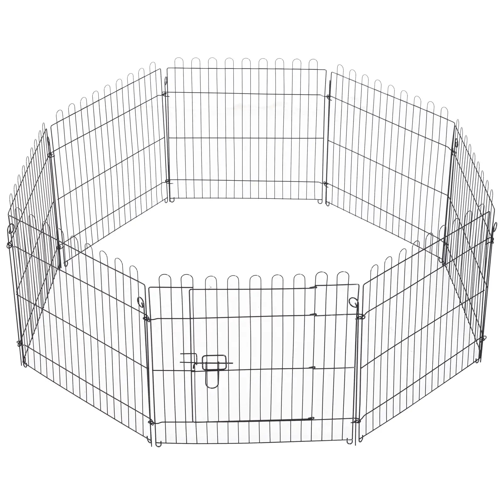 30inch 8-Panel Octagon Pet Playpen, Foldable Dog Cage, Black Houses, Kennels & Pens at Gallery Canada