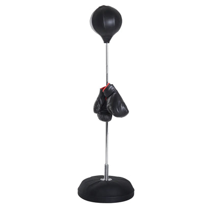 Freestanding Boxing Bag, Adjustable 49.6-56.7in, Black