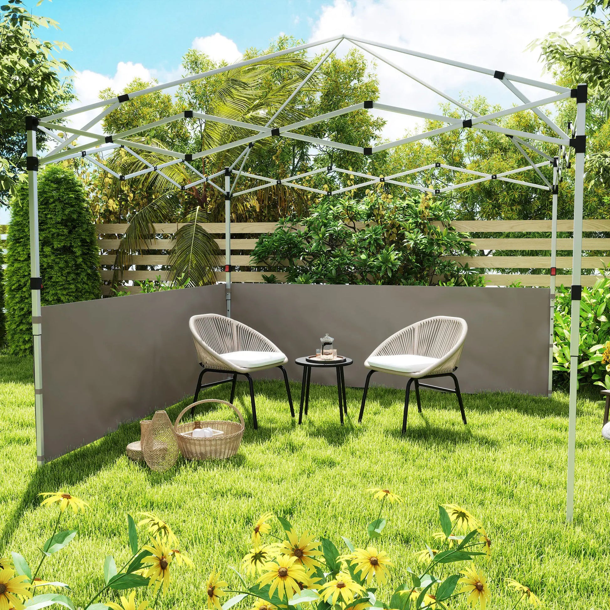 Canopy Sidewalls, 10' x 10' or 10' x 20', 2 PCS, Grey Gazebo Sidewalls at Gallery Canada