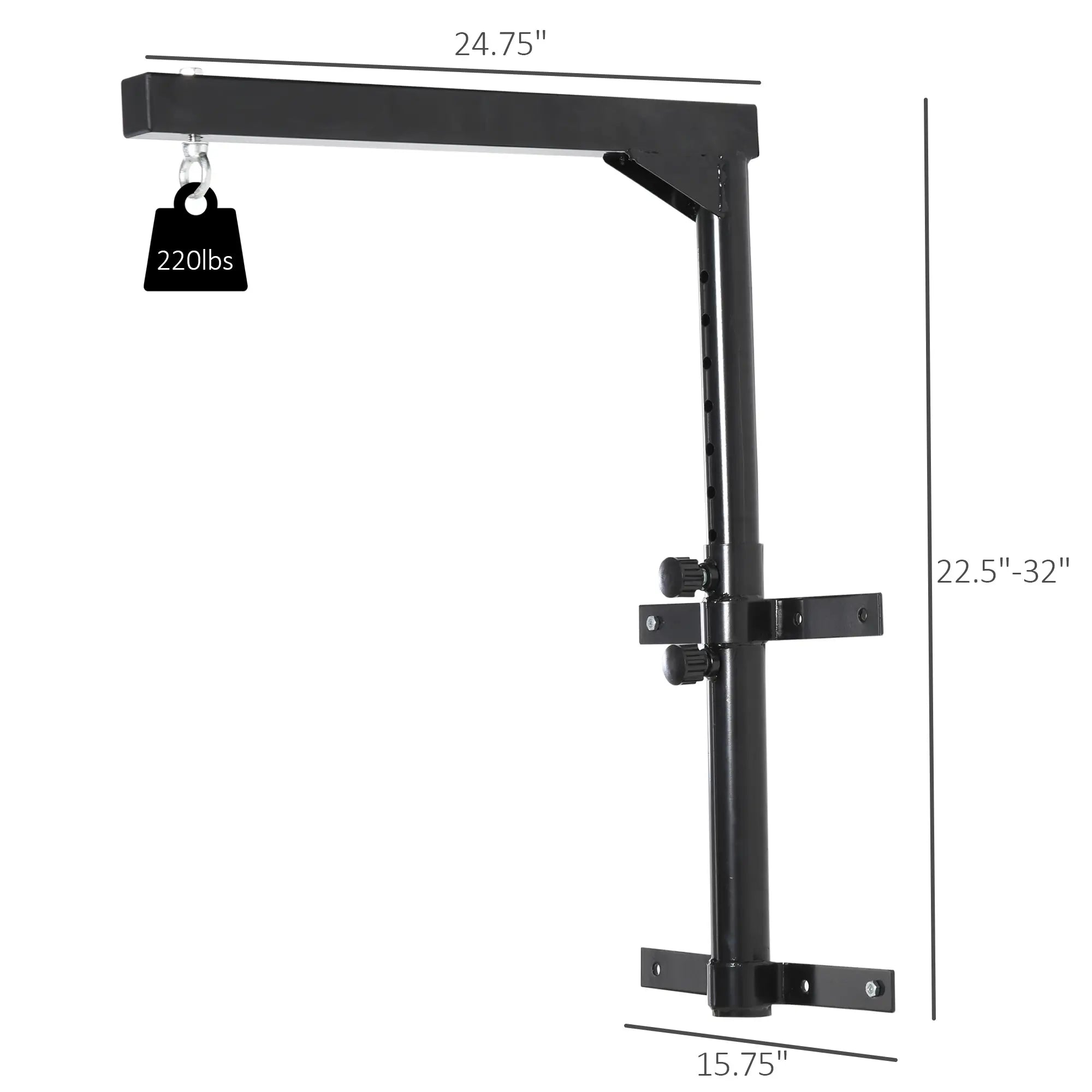 Heavy Duty Boxing Punch Bag Hanger, Wall Mount, 220lbs, Black Punching Bag Hangers at Gallery Canada