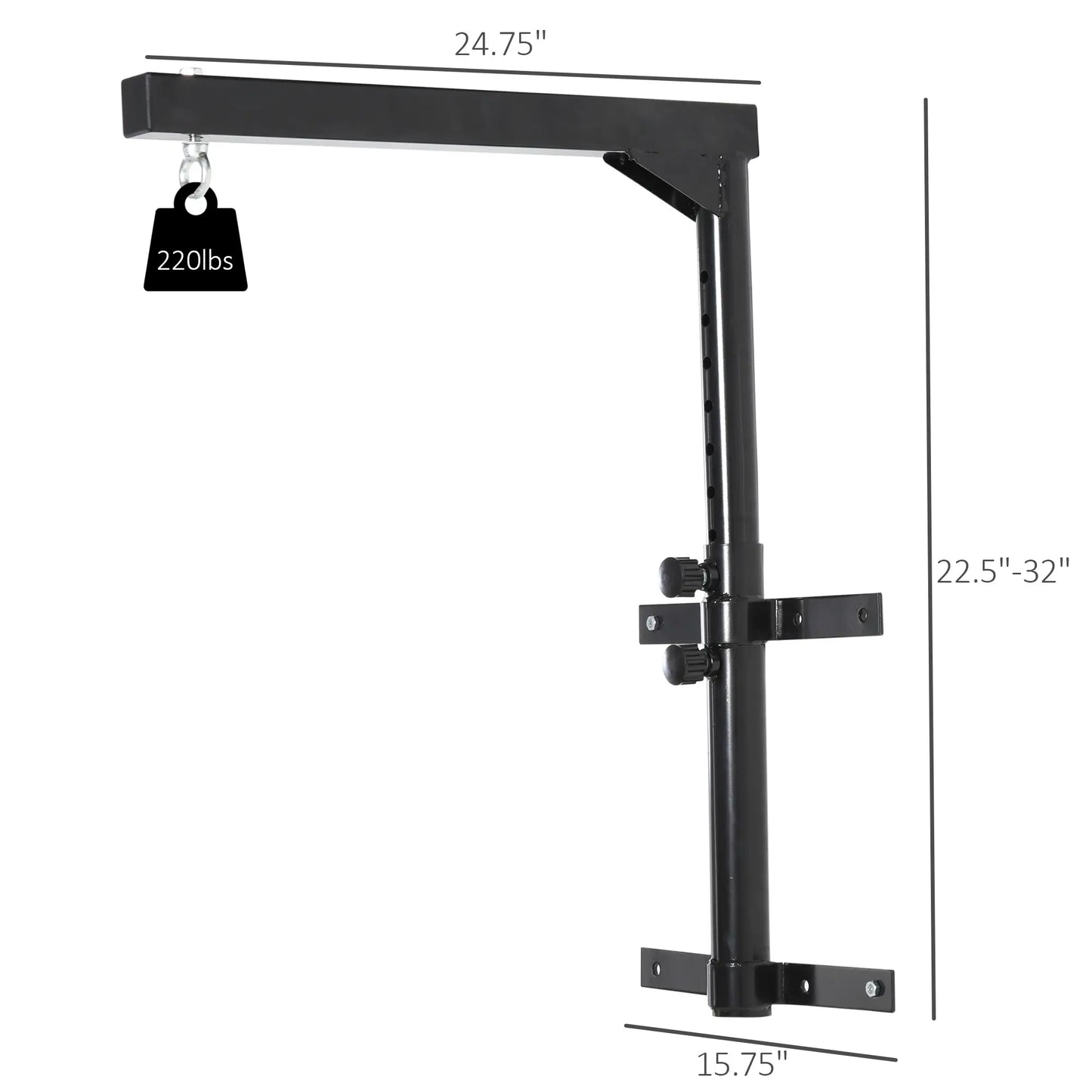Heavy Duty Boxing Punch Bag Hanger, Wall Mount, 220lbs, Black Punching Bag Hangers at Gallery Canada