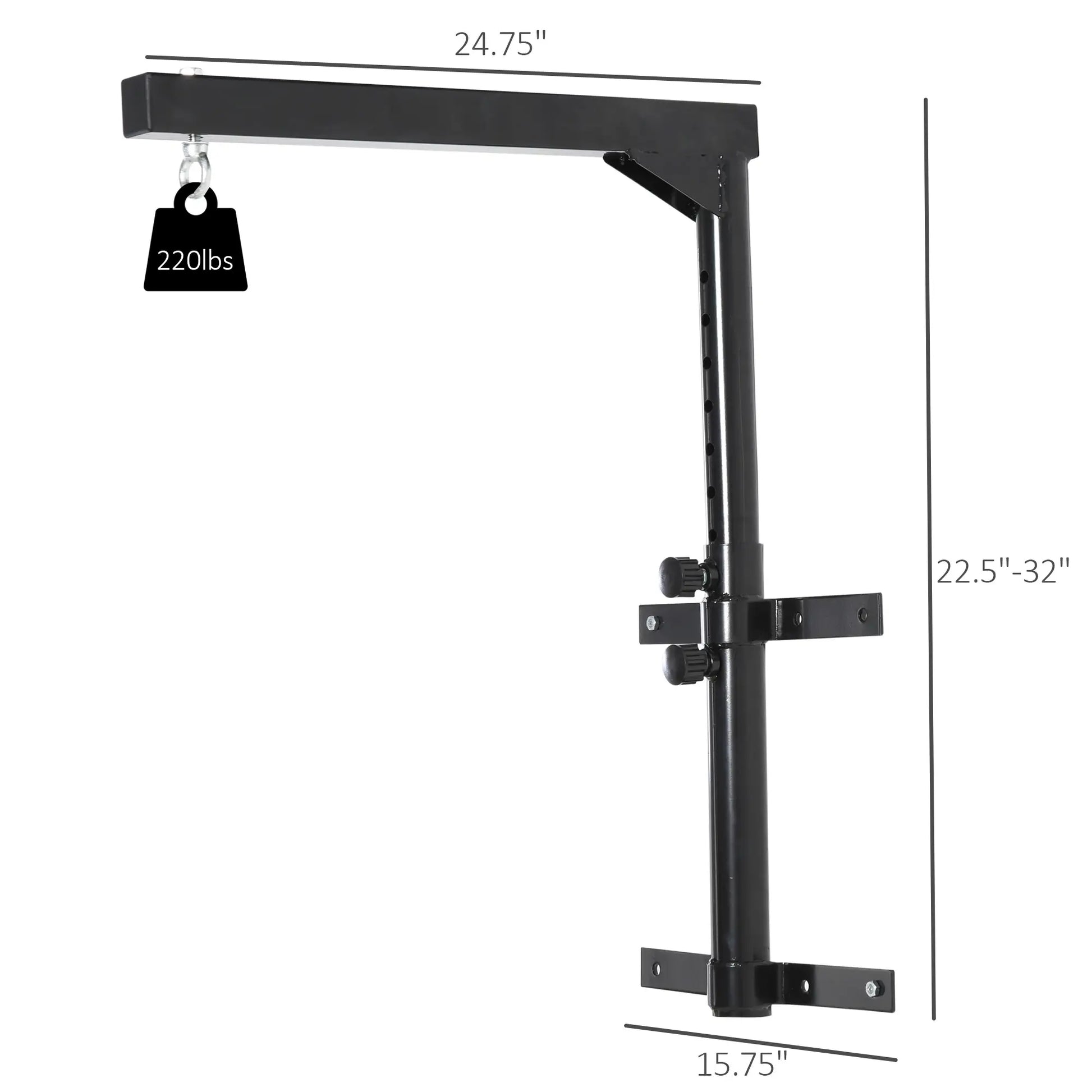 Heavy Duty Boxing Punch Bag Hanger, Wall Mount, 220lbs, Black Punching Bag Hangers at Gallery Canada