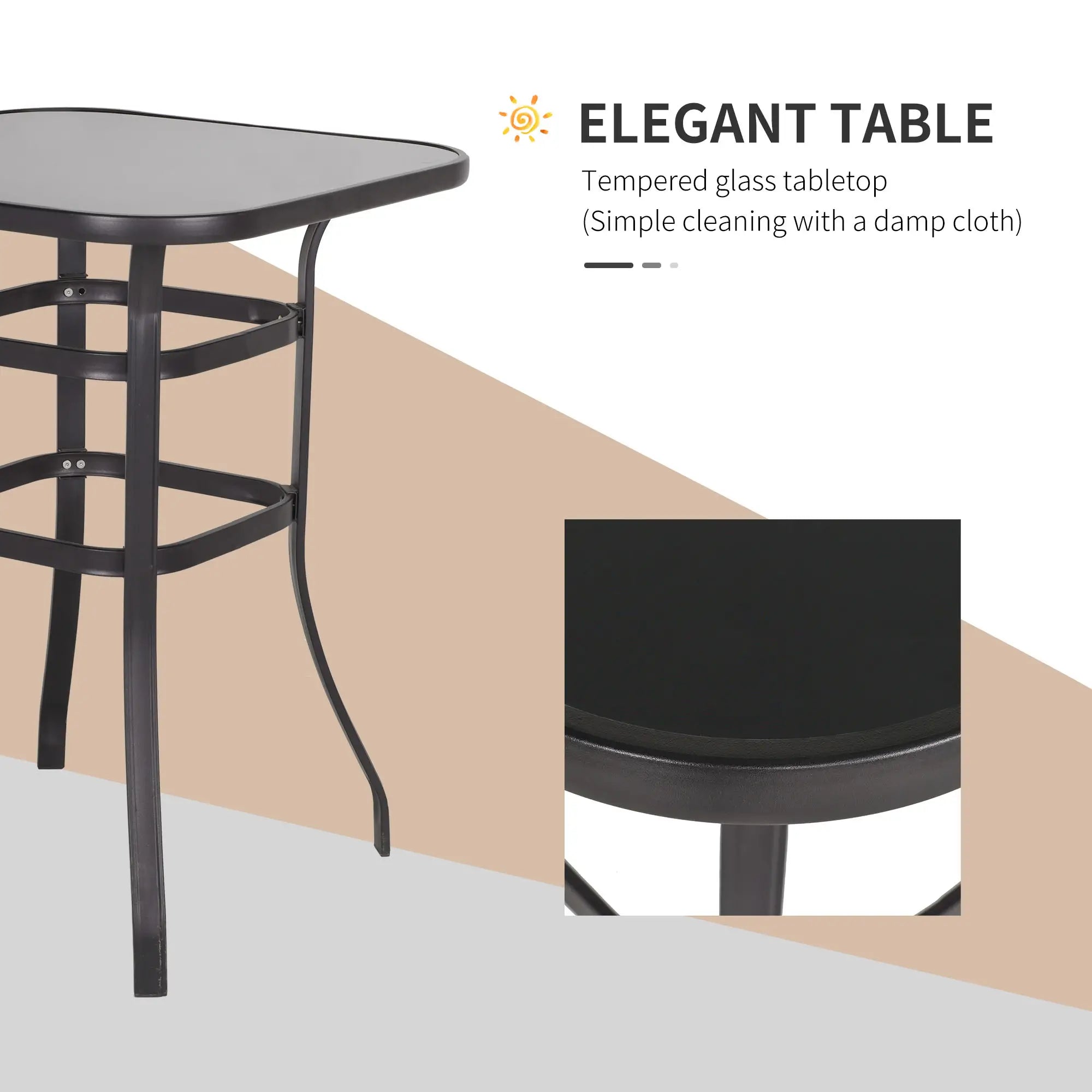 3 Piece Outdoor Patio Bar Set, 2 Swivel Stools, 1 Table, Grey Bistro Sets at Gallery Canada