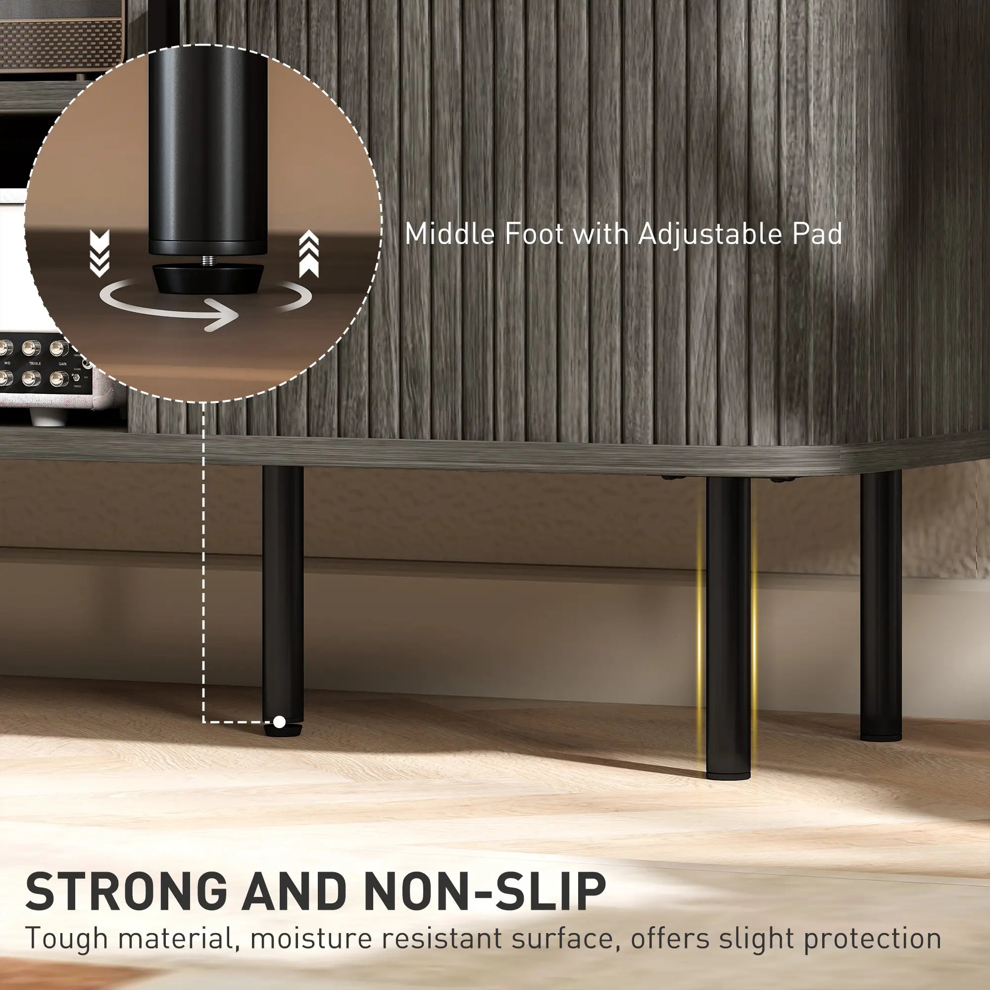 TV Stand For 55 Inches, Storage Shelves And Cabinets, Grey TV Stands at Gallery Canada