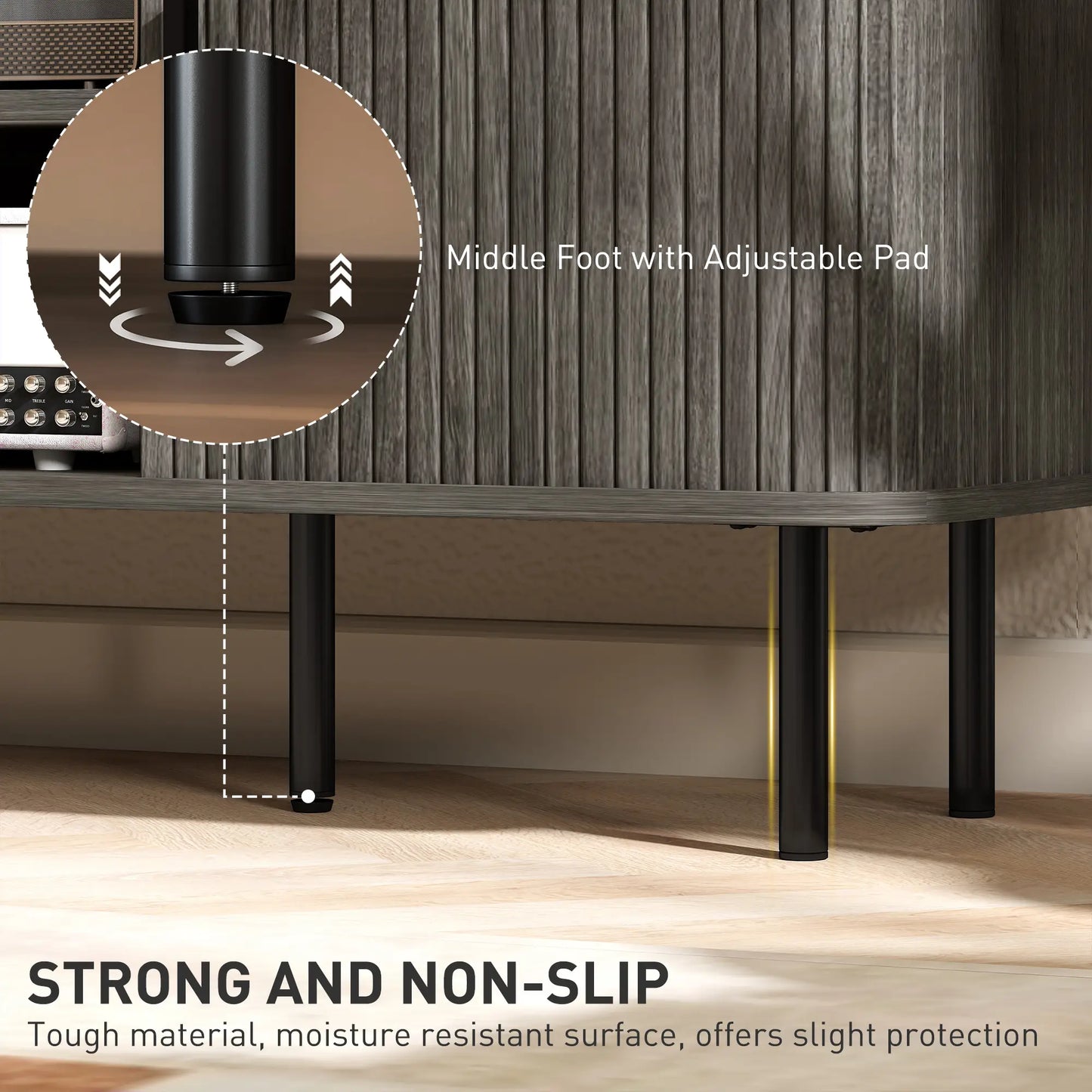 TV Stand For 55 Inches, Storage Shelves And Cabinets, Grey TV Stands at Gallery Canada