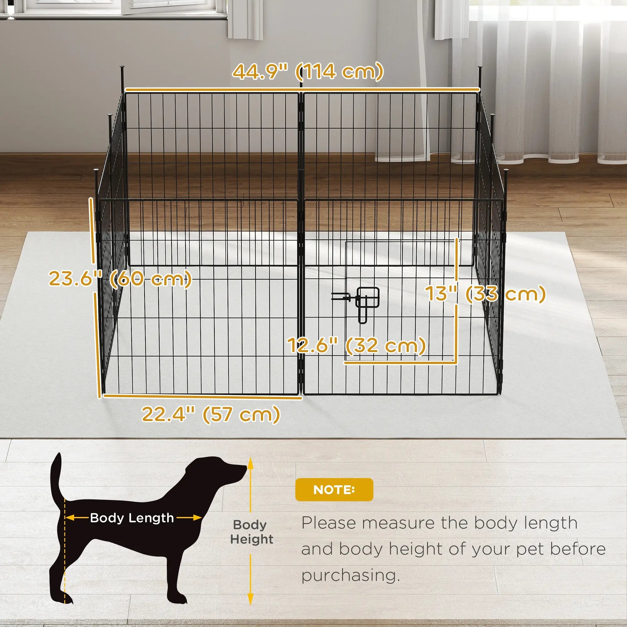 Heavy Duty Dog Playpen, 23.6