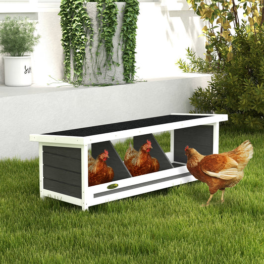 Nesting Boxes for Chickens, Chicken Coop Accessories with Asphalt Roof for Indoor Outdoor Use, Up to 3 Hens - Gallery Canada