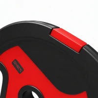 6-Piece 88 lbs Weight Plates Set, Sand-Filled, Black and Red