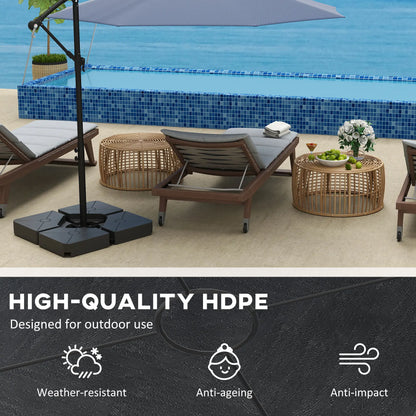 Umbrella Weights For Cantilever Parasols, Set Of 4, Black Umbrella Bases at Gallery Canada