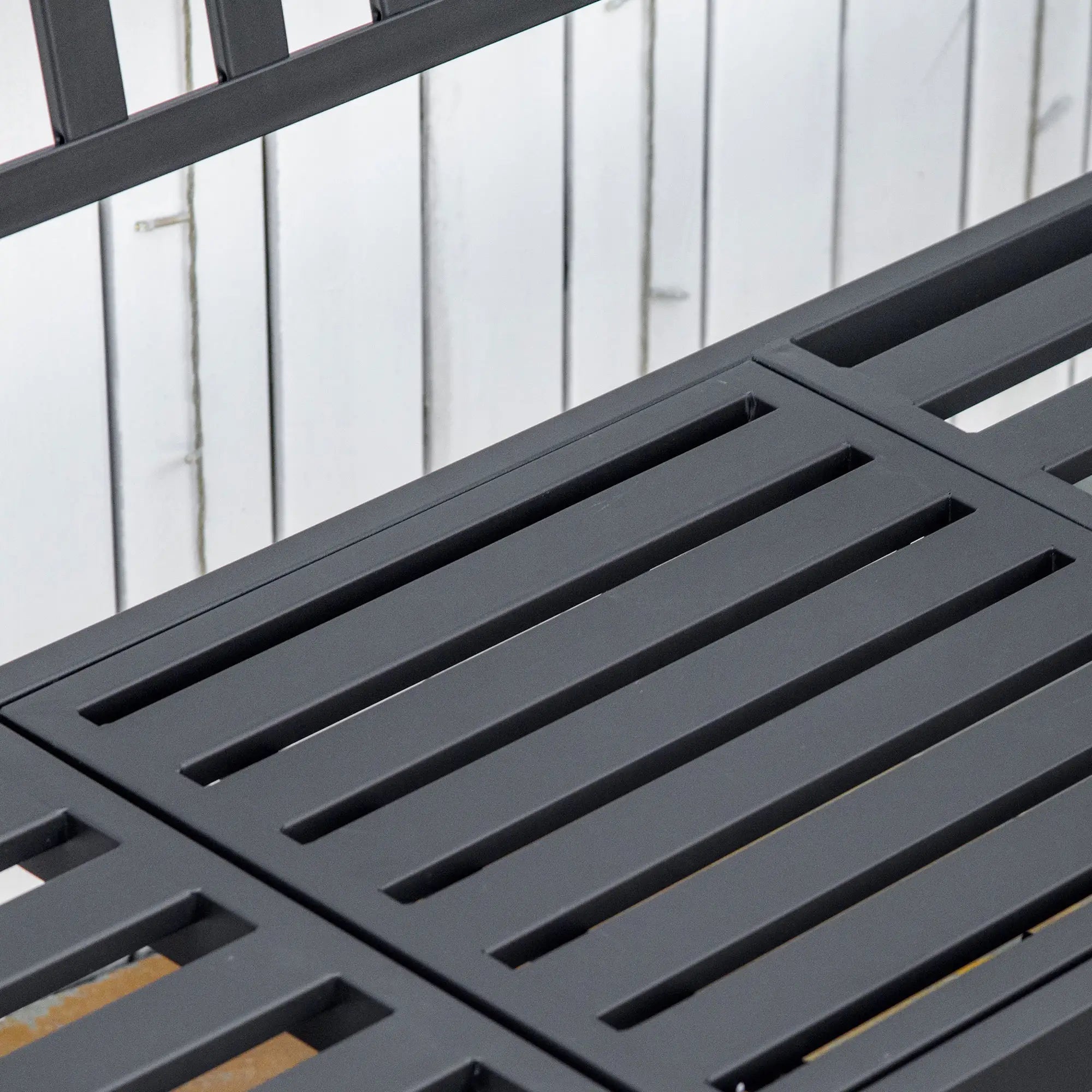 Metal Outdoor Bench with Liftable Table, Patio Loveseat, Garden Bench, Black Outdoor Benches at Gallery Canada