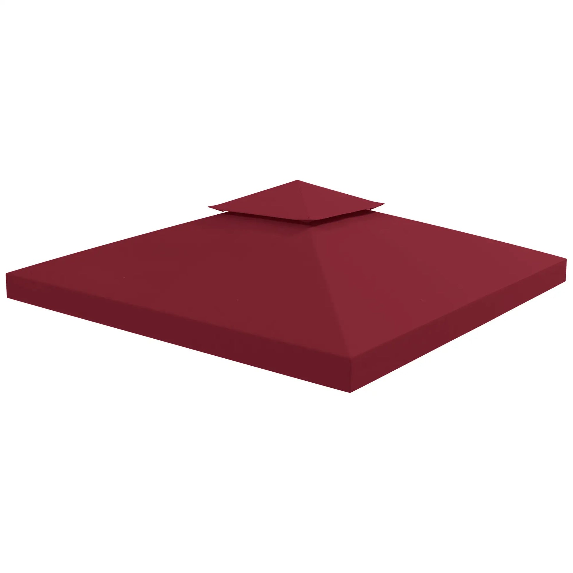 10' x 10' Square 2-Tier Gazebo Canopy Cover, Wine Red Gazebo Canopy Replacement at Gallery Canada