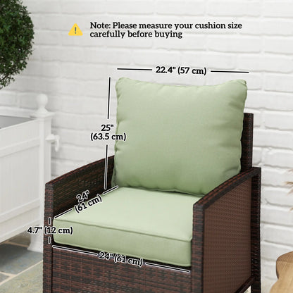 4-Piece Seat Cushion Pillows, Patio Chair Cushions Set, Indoor Outdoor, Green Patio Chair Cushions at Gallery Canada