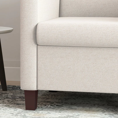 Modern Fabric Accent Chair, Seat Cushion, Non-Slip Pads, Cream White Accent Chairs at Gallery Canada