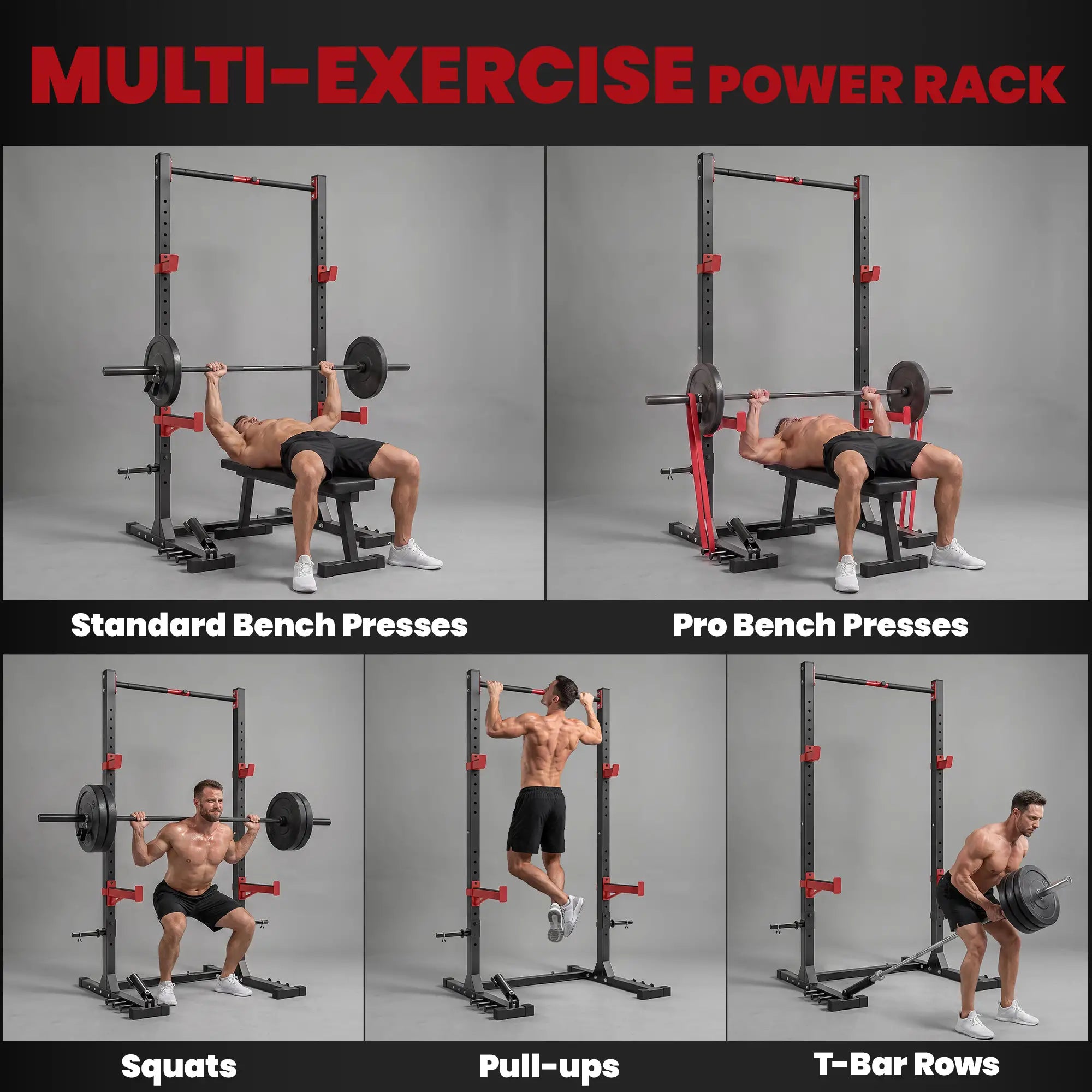 Power Cage Squat Rack, 1100 lb Capacity, Adjustable Power Towers at Gallery Canada