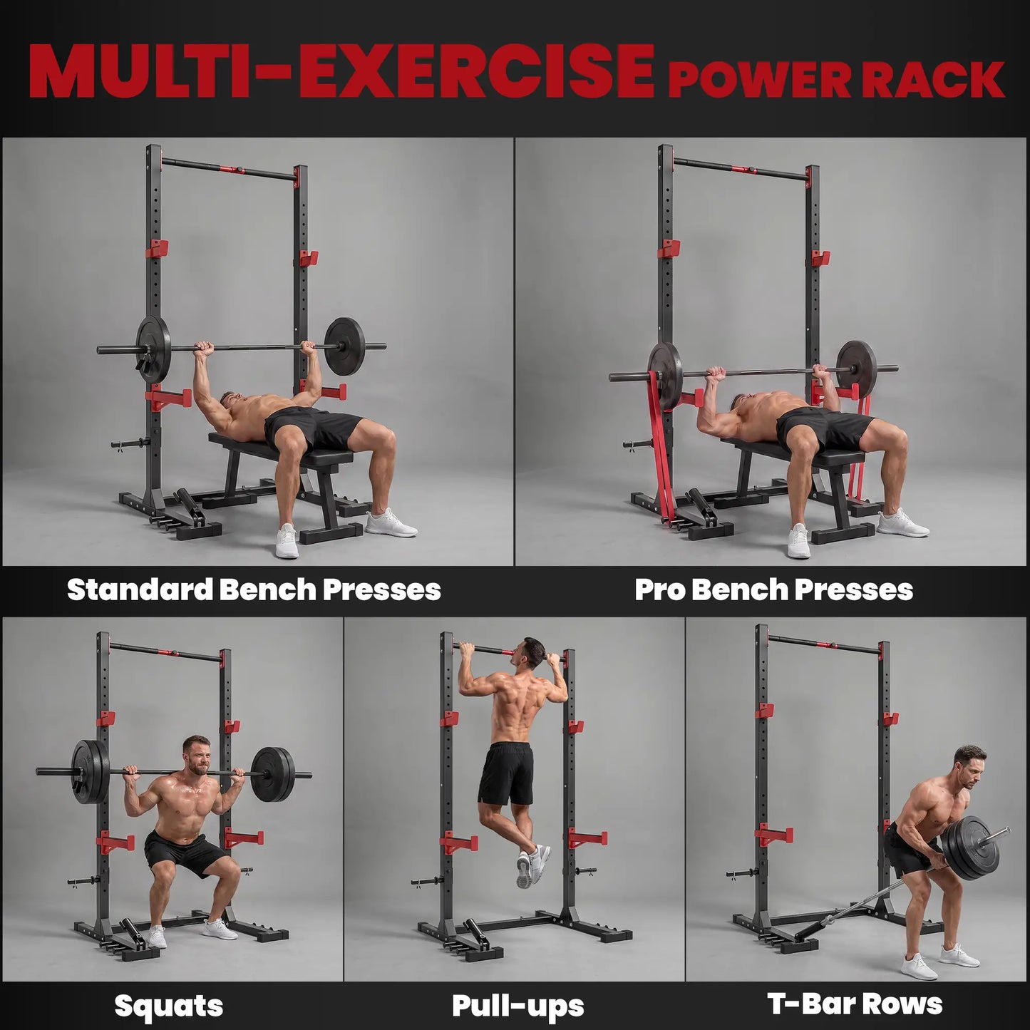 Power Cage Squat Rack, 1100 lb Capacity, Adjustable Power Towers at Gallery Canada