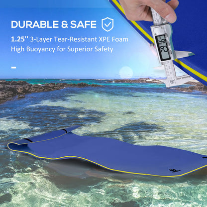 10' x 5' Roll-Up Pool Float Pad, Water Mat for Lakes, Oceans, Pools, Blue Floating Water Mats at Gallery Canada