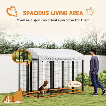 Outdoor Dog Kennel, Waterproof UV-Resistant Cover, 8 x 4 x 6 ft Houses, Kennels & Pens at Gallery Canada