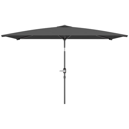 6.6x9.6ft Rectangle Aluminum Patio Umbrella, Outdoor Sunshade Canopy, Dark Grey Sun Umbrellas Dark Grey at Gallery Canada