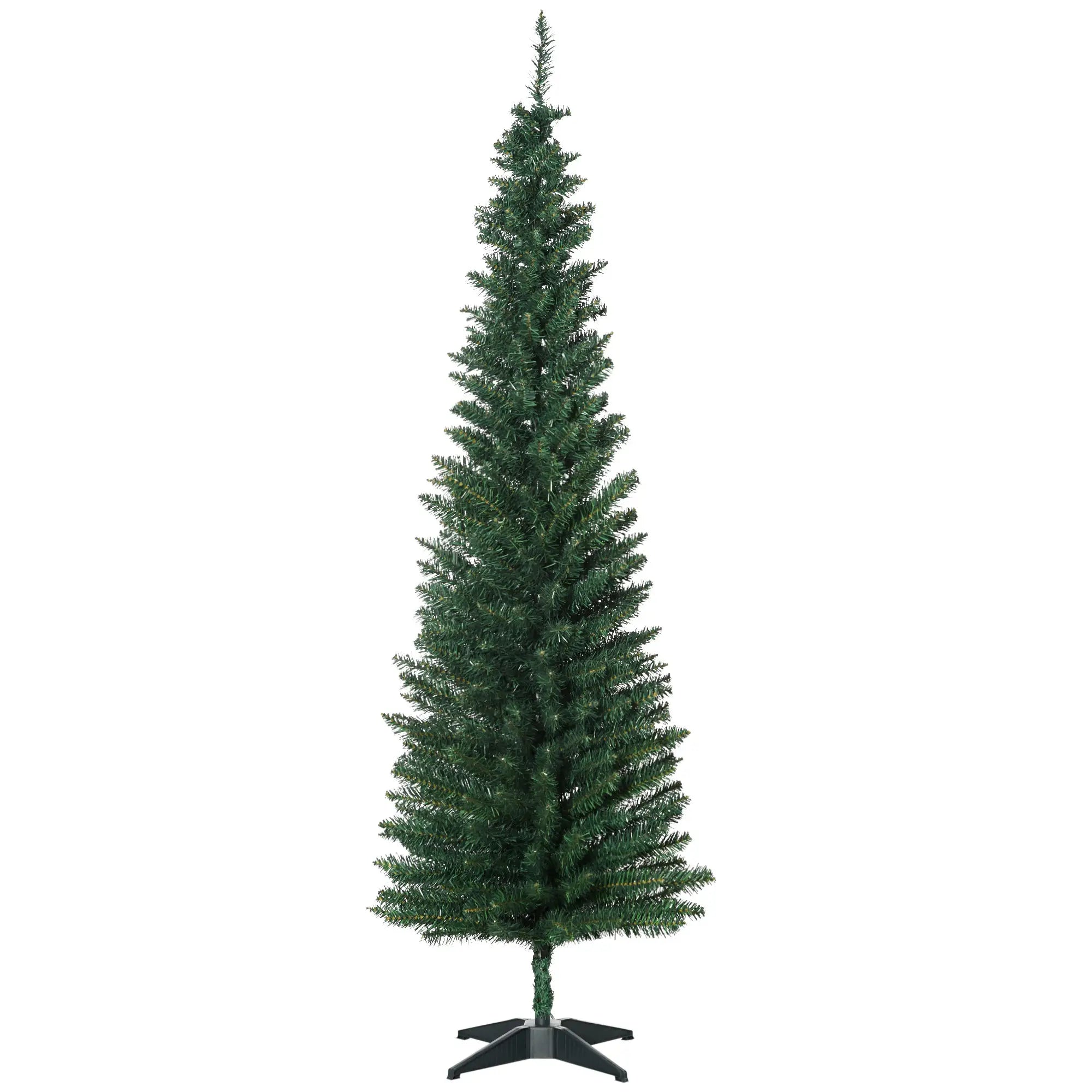 6’ PVC Slim Artificial Pencil Christmas Tree, Holiday Decor Artificial Christmas Trees Green at Gallery Canada