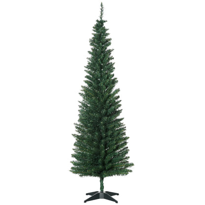 6’ PVC Slim Artificial Pencil Christmas Tree, Holiday Decor Artificial Christmas Trees Green at Gallery Canada