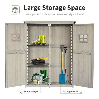 4x1.5ft Wooden Garden Storage Shed, Outdoor Tool Cabinet, Grey Sheds at Gallery Canada