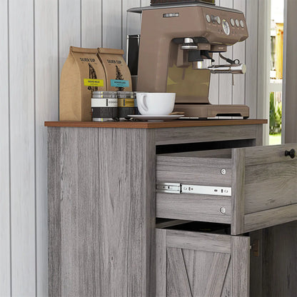Farmhouse Storage Cabinet With Doors, Drawer, Grey Wash Storage Cabinets at Gallery Canada